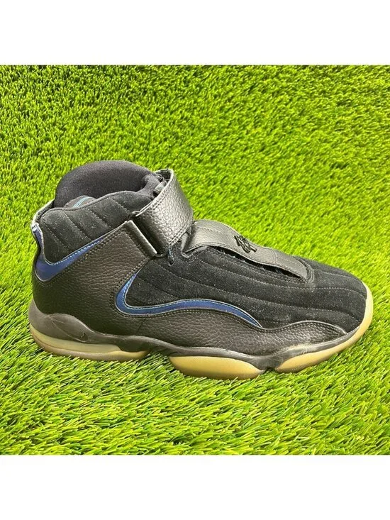 Nike Air Penny 4 Black Atlantic Mens Size 10.5 Athletic Basketball Shoes Sneaker