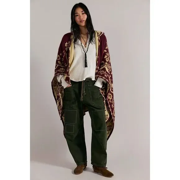 Free People Rown Printed Duster Size OS