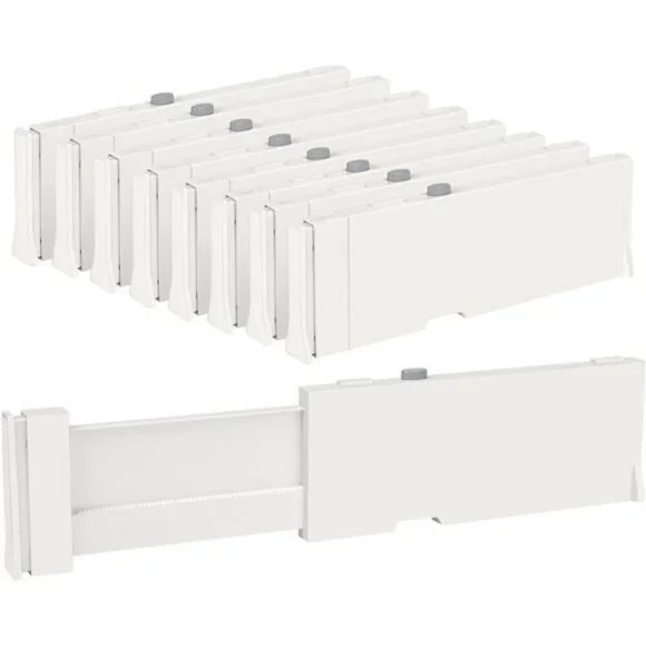 Adjustable Drawer Dividers 8 Pack Expandable Closet Dresser Organizer Set
