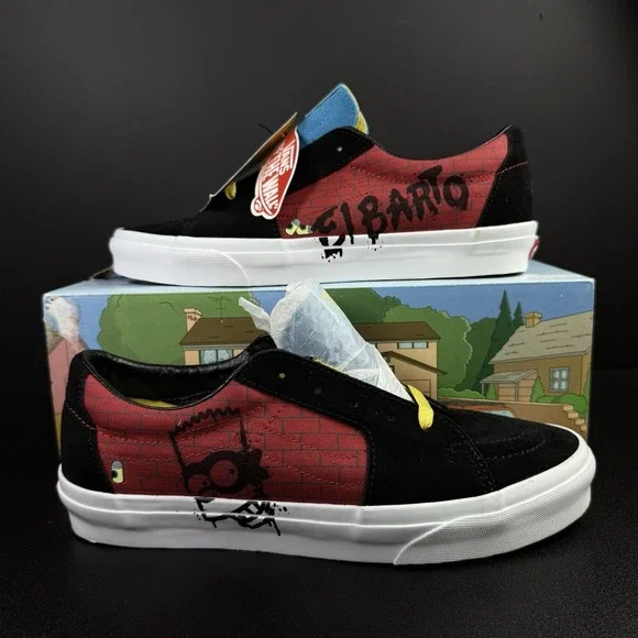 Vans Simpsons x Vans Sk8-Low El Barto‎ Men's 9.5 Women's 11 NWB