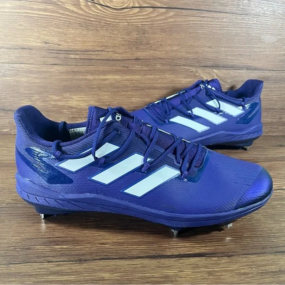 NEW‎ Adidas Adizero Afterburner 8 Baseball Cleats Men’s Size 15 Shoes Purple