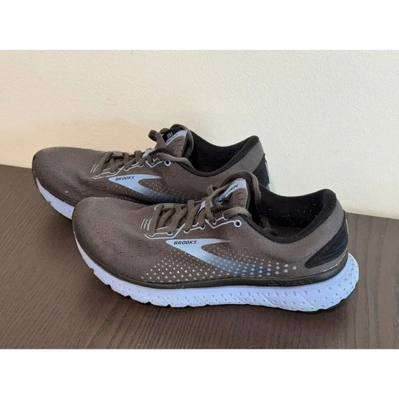 Brooks Glycerin 18 Women Size 8.5 Grey Blue Cushioned Road Running Shoes