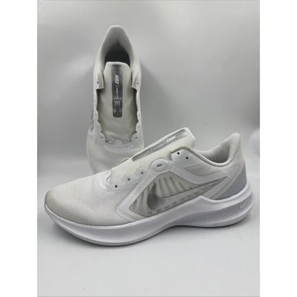 Nike Downshifter 10 Running Shoe Womens Size 11 White Gym Training Sneaker