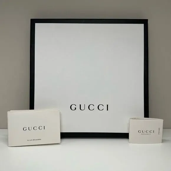 Gucci | Square Flat Gift Box | Black/White | L0.75 x W9.75 x H9.75 inch