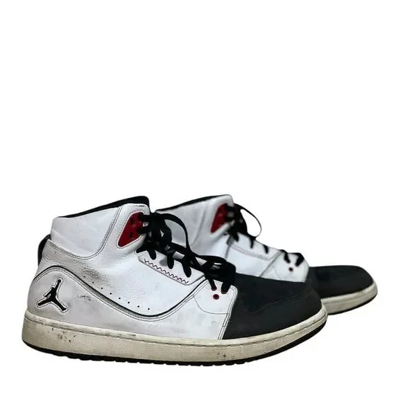 Nike Air Jordan 1 Flight 2 Premium White-Black-Red 640603-101 Men's Size 13