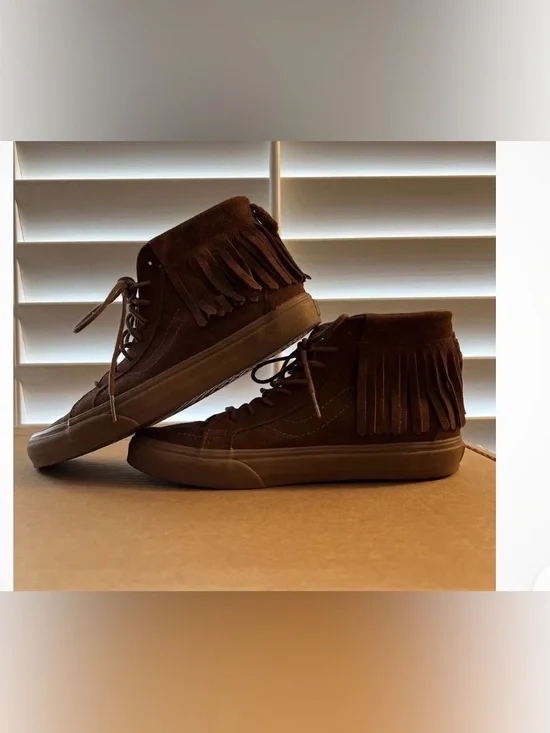 Vans Unisex Brown Suede Sneakers Ankle Boots Skate High-Top Shoes US M 6.5 W 8