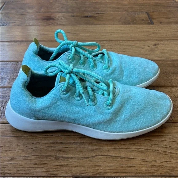 Allbirds Wool Runners Sustainable Wool Running Shoe Sneakers Mint Green Size 10