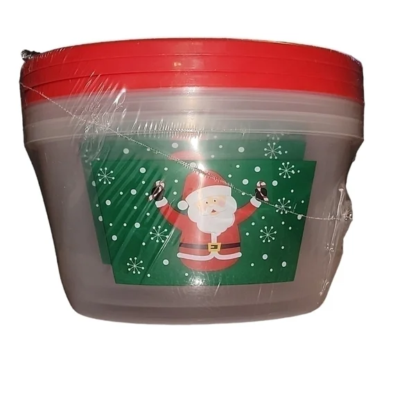 Christmas bowls 3 pack food storage bowls. Sealed in original packaging