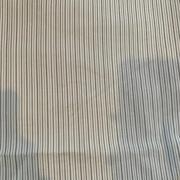 Serena & Lily 100% Cotton Striped Top Sheet ONLY | White Gray | Twin