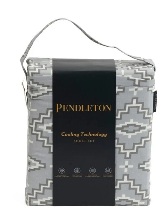 Pendleton Cooling Technology Twin Sheet Set In Grey Aztec
