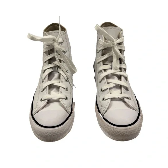 Converse Chuck Taylor All Star Lift‎ Leather High White Kid’s 6 Sneakers