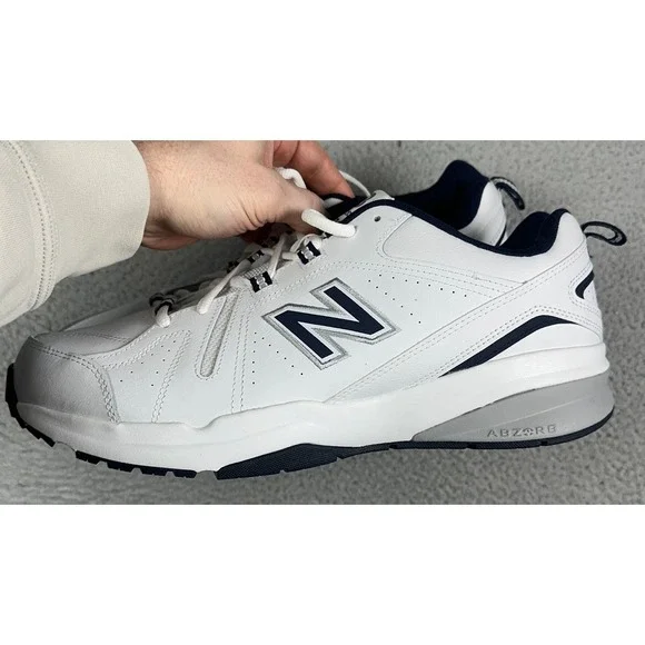 NEW New Balance 608v5 Shoes Mens 14 4E Extra Wide White Navy Training Athletic