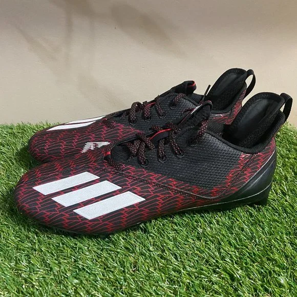 Size 12 Men Adidas Adizero Scorch Louisville PE Football Cleats Black Red GY5648