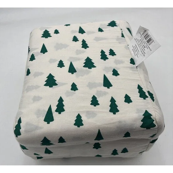 Wondershop Christmas Tree Flannel 100% Cotton King Sheet Set 4pcs.