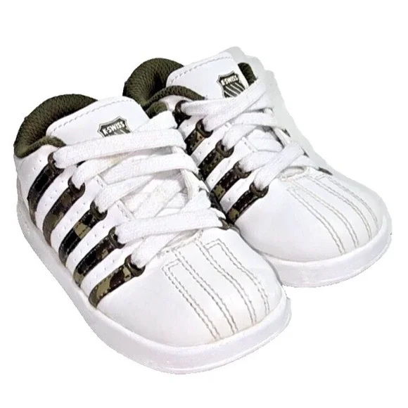 k swiss vn camo toddler sneakers size 7 white‎ shoes camo stripes lace up kids