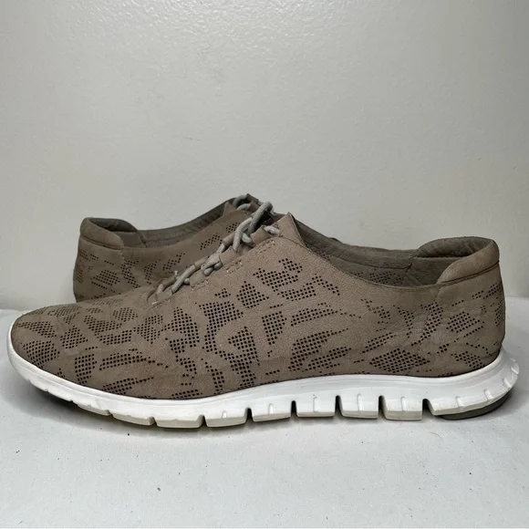 Cole Haan Zerøgrand Training Shoes Women’s 9.5 Gray Perforated Lace-Up