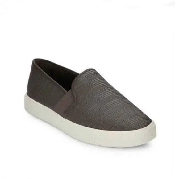 Vince Blair Textured Leather Slip On Sneakers