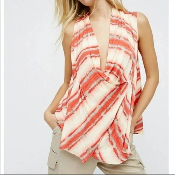 Free People High Tide Tie Dye Wrap Top