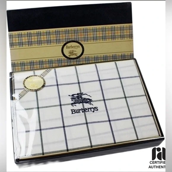 Burberry Vintage Twin Bed Sheets | New in Box | Pre-1999