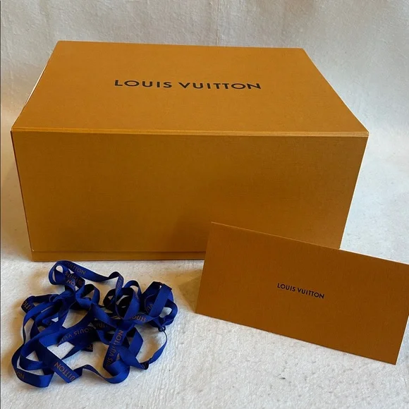 Louis Vuitton Authentic Box with Portfolio & Ribbon