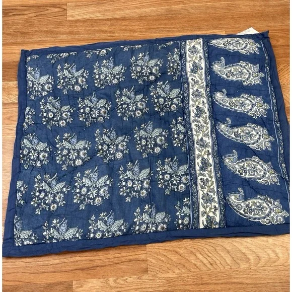 Pottery Barn Hawthorn Standard Cotton Pillow‎ Sham, One Piece Blue 26x20in