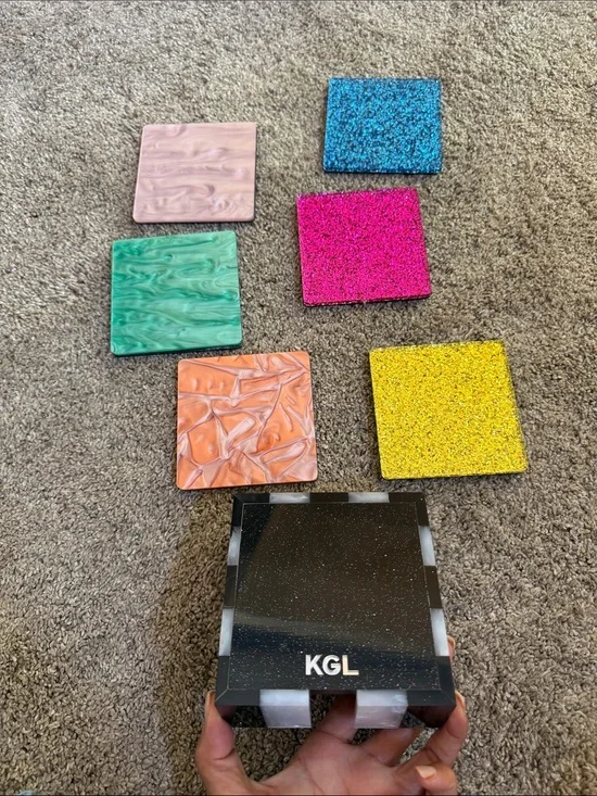 Kurt Geiger London Acrylic Rainbow Coaster Set
