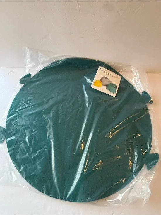Round Teal Felt Basket Medium Size