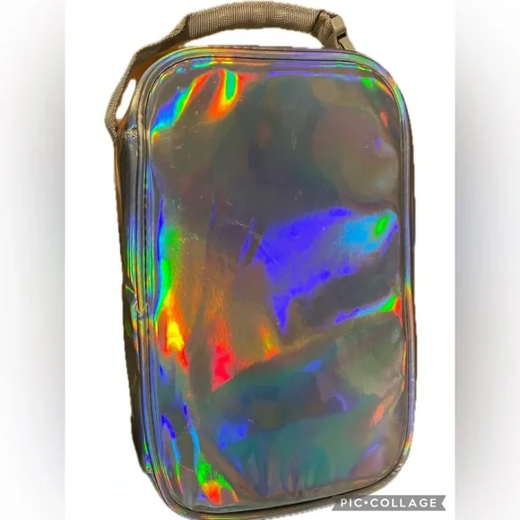 NWOT Holographic Zipper lunch bag