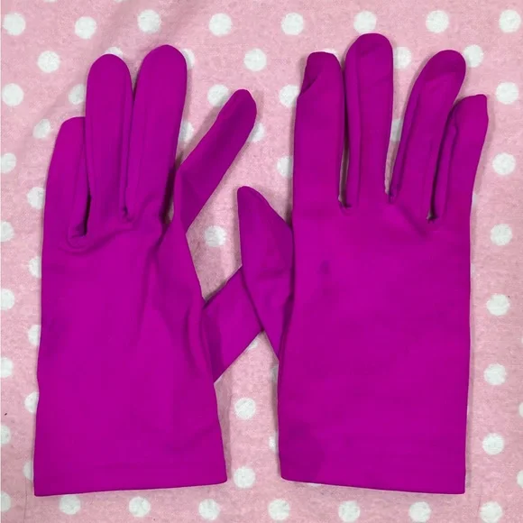 Vintage 80’s Bright pink gloves