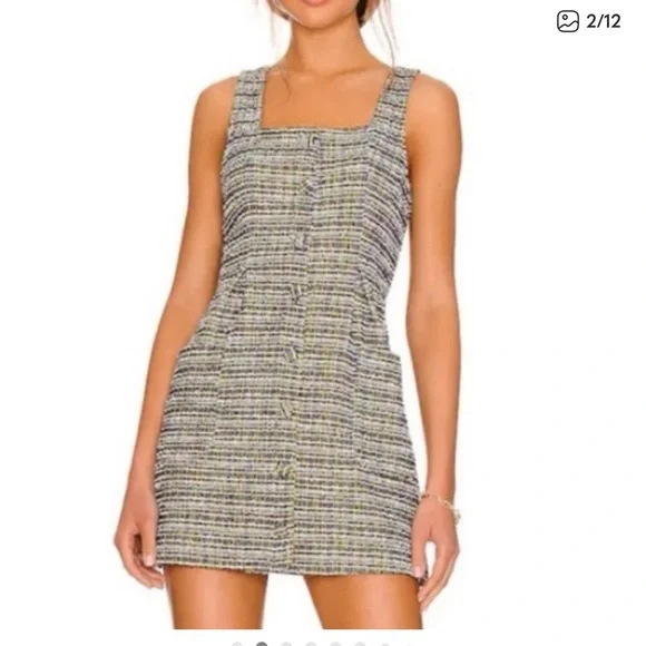 Free People Maxx‎ Tweed Mini Dress - Midnight Combo
