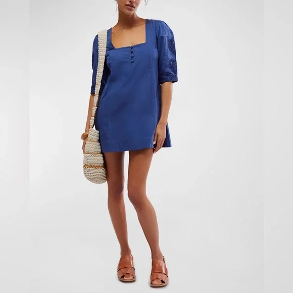 Free People Bali-Hazel Hearts Mini Dress – Size L