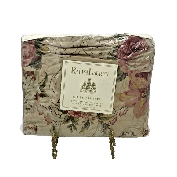 New Ralph Lauren‎ TWIN Fitted Estate Sheet  Guinevere Aragon Medieval Floral
