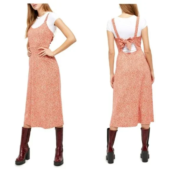 Free People Lorelai Daisy Print Tie Back Sundress