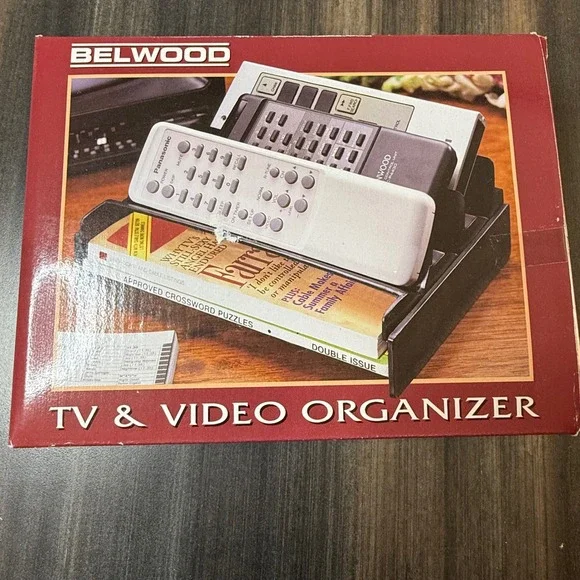 Belwood TV & Video Organizer Remote Control‎ Holder Storage Rack Old New Stock