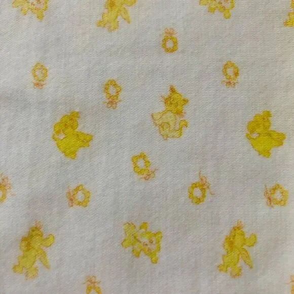 Vintage Carters Baby Blanket and Fitted Sheet Set Yellow Animal Print‎ Cotton