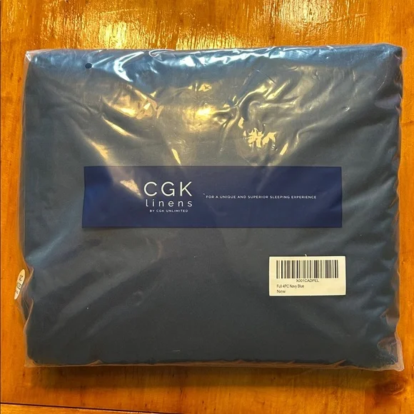 CGK Linens Full Size Navy Blue Deep Pocket Microfiber 4 Piece Sheet Set