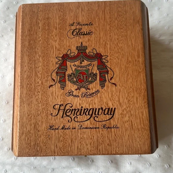 Hemingway wooden cigar boxes (empty)