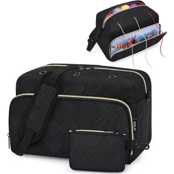 Crochet Yarn Knitting Bag 2 Pcs Yarn Storage Organizer Crocheting Bags