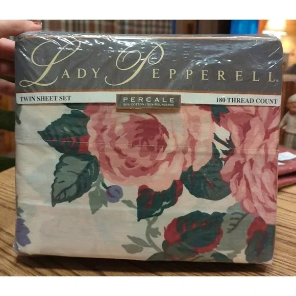 Vintage New Lady Pepperell 3‎ Piece Floral Twin Sheet Set