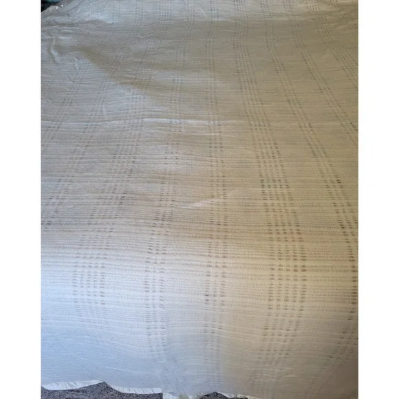 Vintage Light Yellow Blanket Soft Woven Throw Bedspread Farmhouse Deco 86 x 75