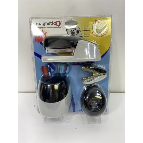 Magnetico Office Work School Locker 4 pc Magnetic Dry Erase Accessories Kit