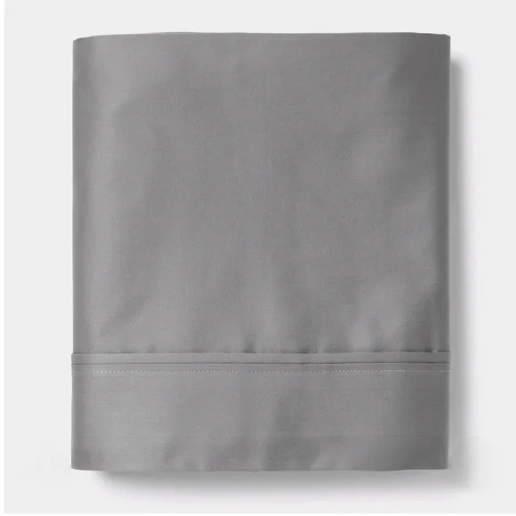 Threshold King 400 Thread Count Performance Flat Sheet Classic Gray