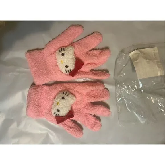 Hello Kitty Soft Plush Winter Gloves