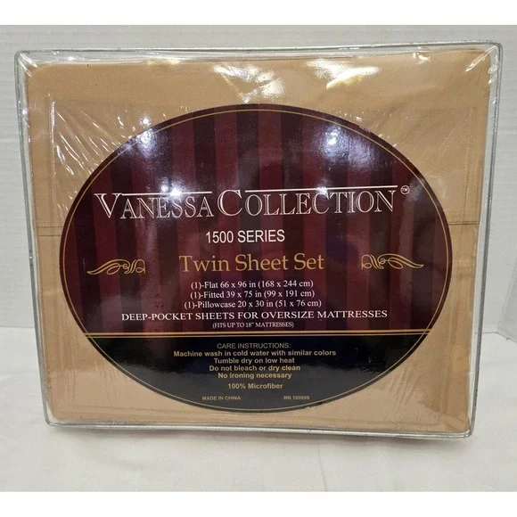 Vanessa Collection 1500 Supreme Microfiber Twin Sheet Set 18