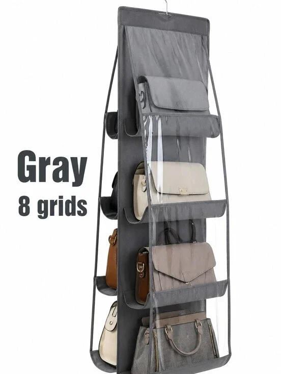 1 piece 8 grid Oxford Fabric Hanging Handbag Organizer