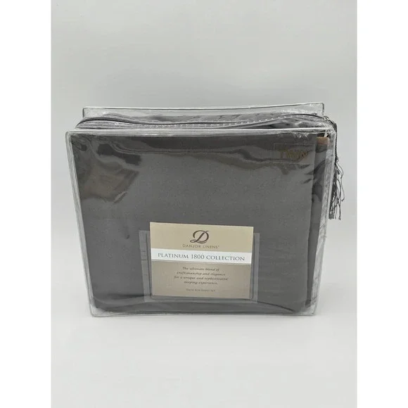 Gray Twin sheet set Danjor Linens Platinum 1800 Collection Hotel Luxury bed
