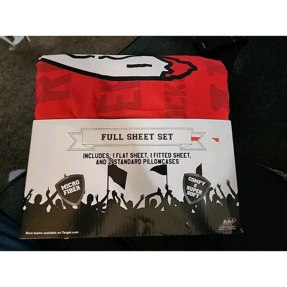 Georgia Bulldogs Full Size Sheet‎ Set. New. Original Packaging.