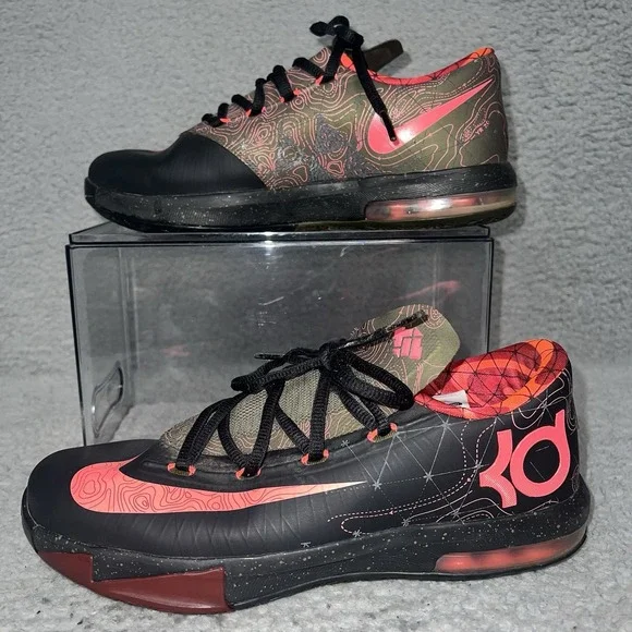 Nike KD 6 Meteorology Sneakers Youth Size 7Y Multicolor Running Basketball Shoes