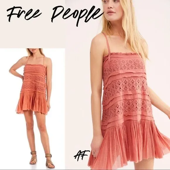 FREE PEOPLE SHAILEE SWING DRESS ROSE