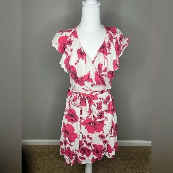Free People French Quarter floral mini wrap dress